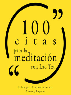 cover image of 100 citas para la meditación con Lao Tzu